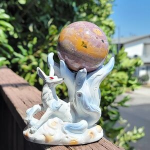 SOLD ❌️ NEW 2.625" (67MM) MADAGASCAR OCEAN JASPER SPHERE